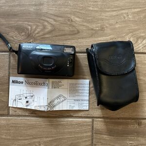 Nikon Nice Touch 35mm Film Camera Point & Shoot Camera Case & Manual Bundle